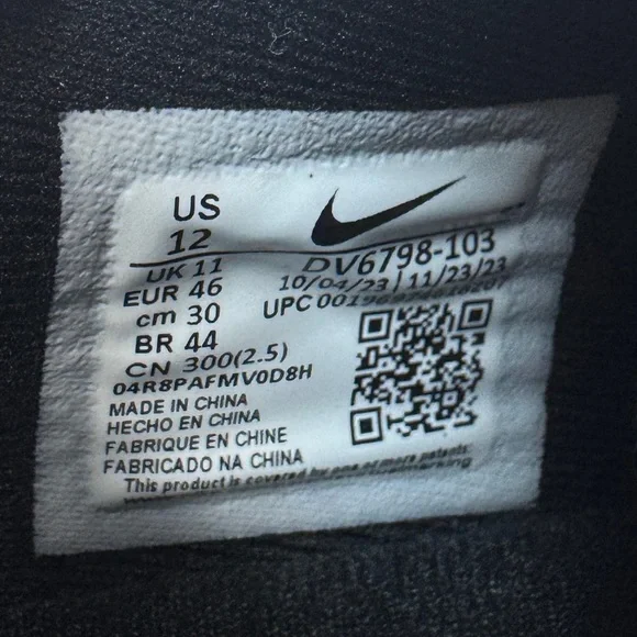 NIKE Air Zoom Victory Tour 3 Golf Shoes - White/Black - DV6798-103 - Sz 12 - Picture 16 of 16